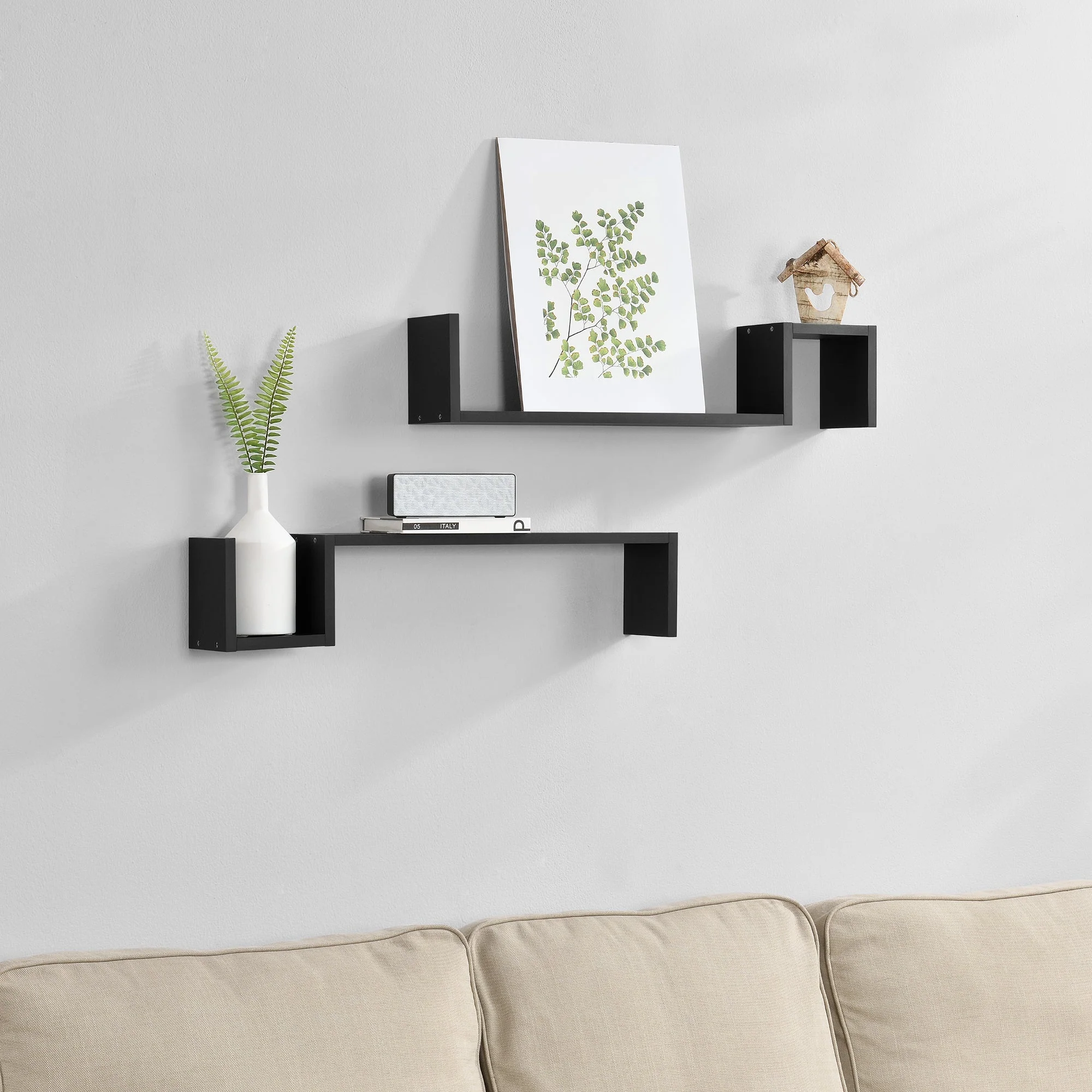 [en.casa]® Design wandplank - wandkast - verschillende modellen - Image 131