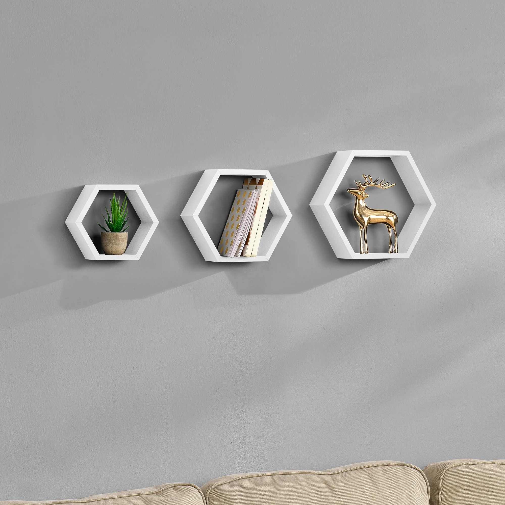 [en.casa]® Design wandplank - wandkast - verschillende modellen - Image 144