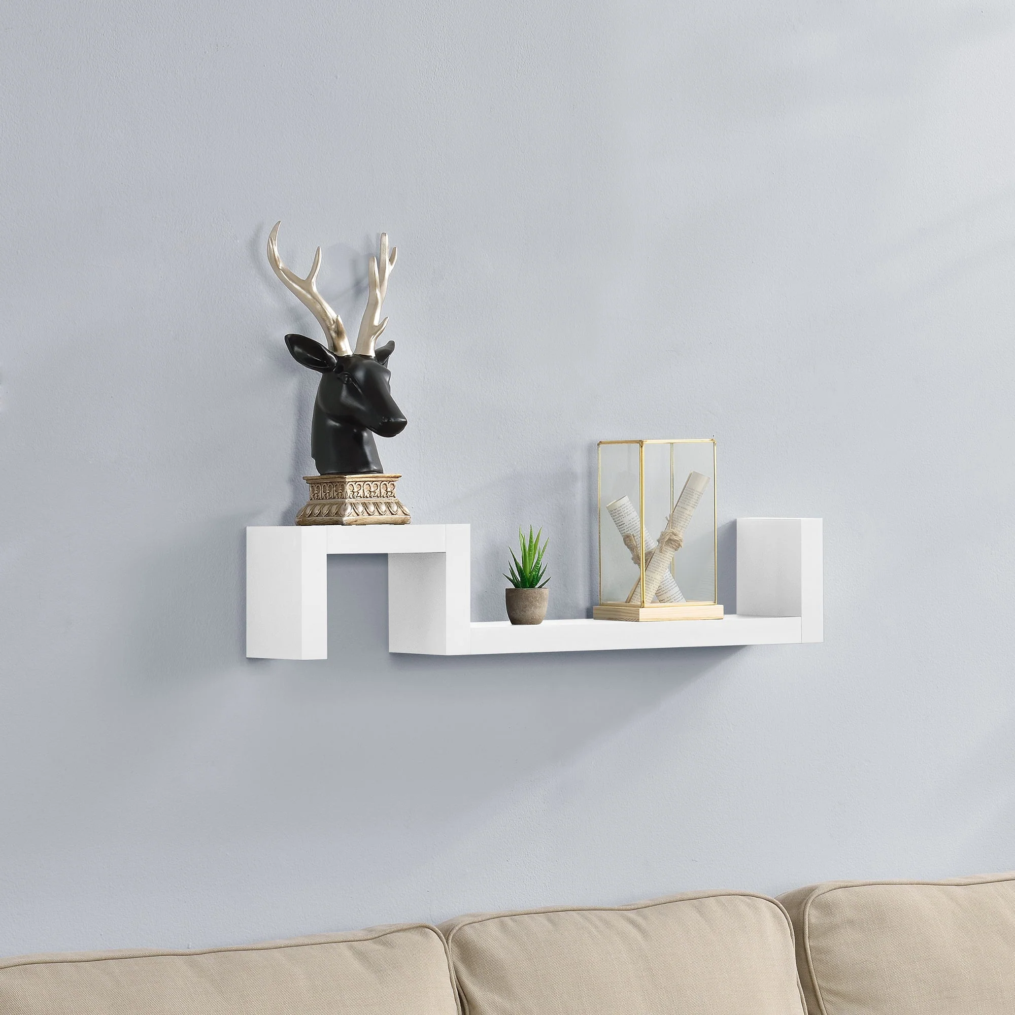 [en.casa]® Design wandplank - wandkast - verschillende modellen - Image 151