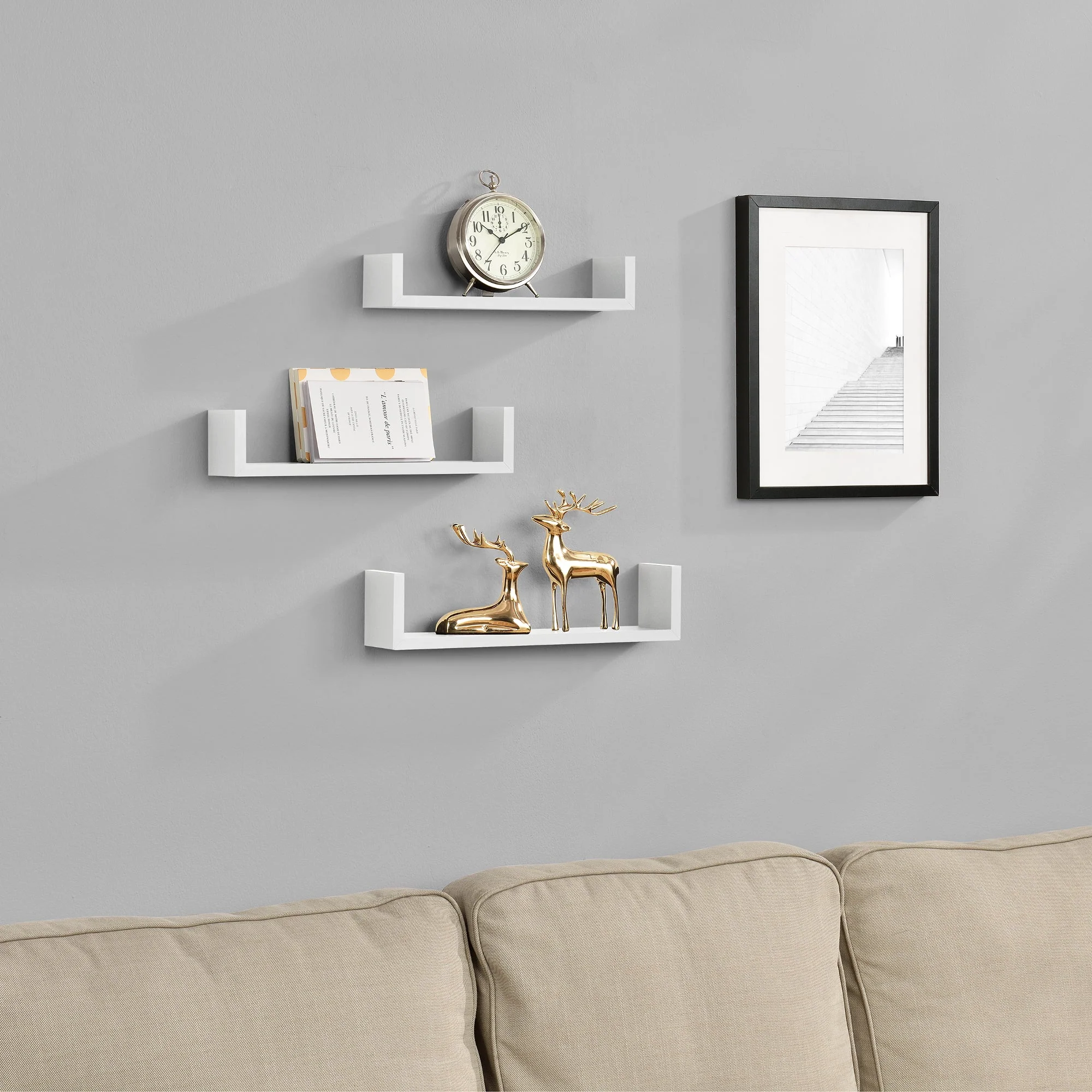 [en.casa]® Design wandplank - wandkast - verschillende modellen - Image 155