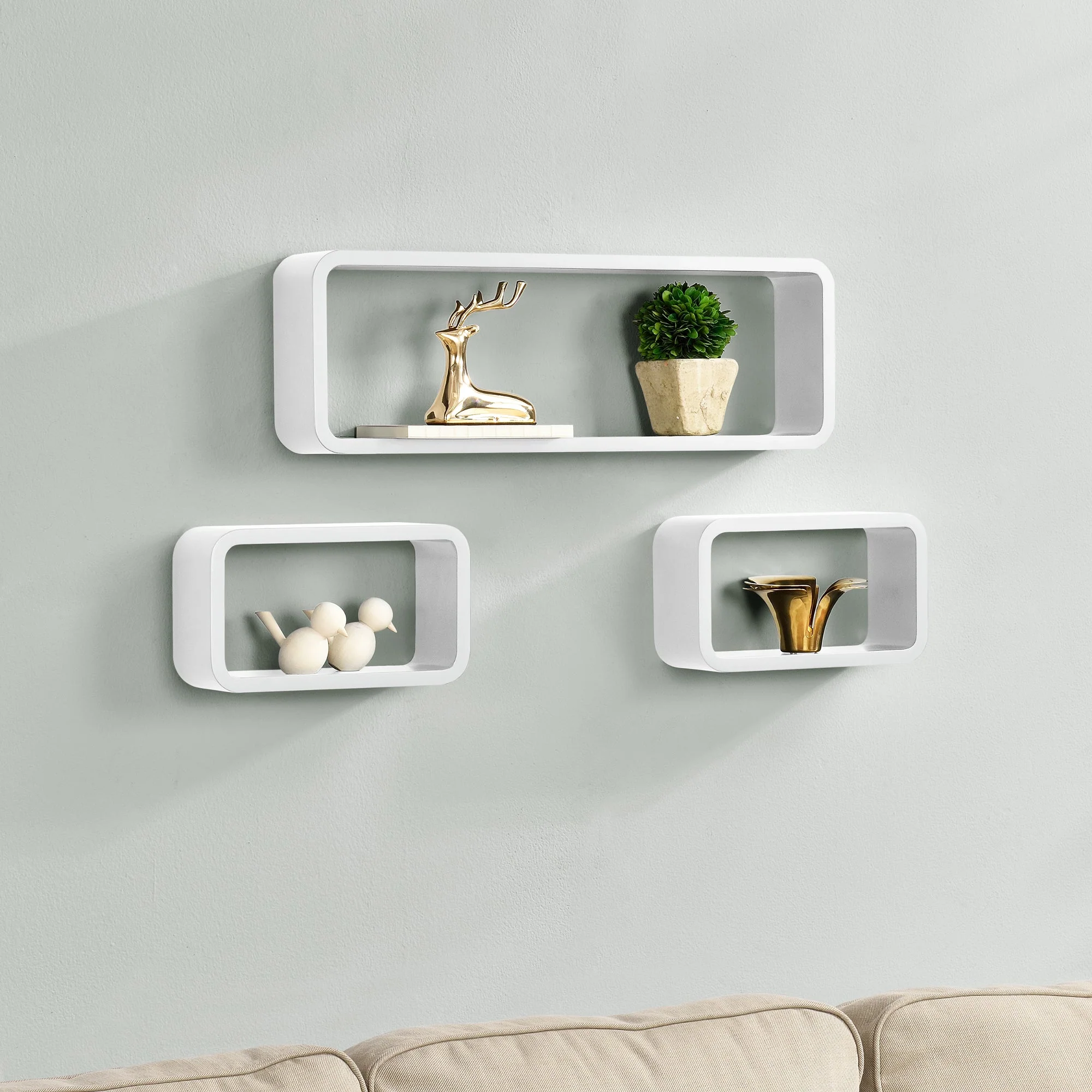 [en.casa]® Design wandplank - wandkast - verschillende modellen - Image 161
