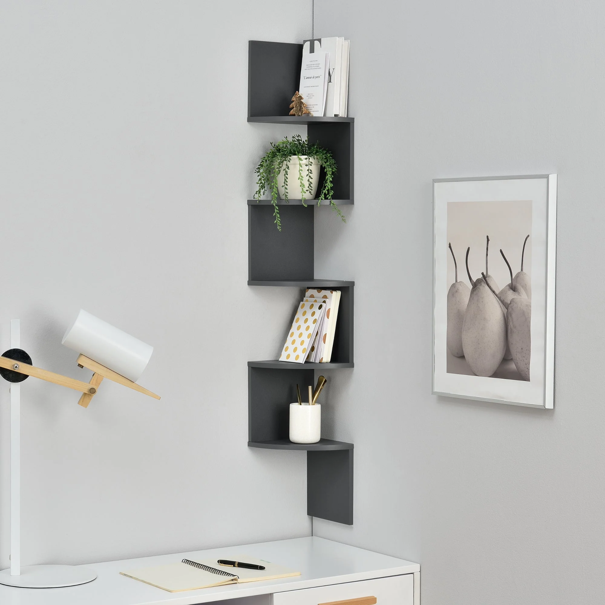 [en.casa]® Design wandplank - wandkast - verschillende modellen - Image 88