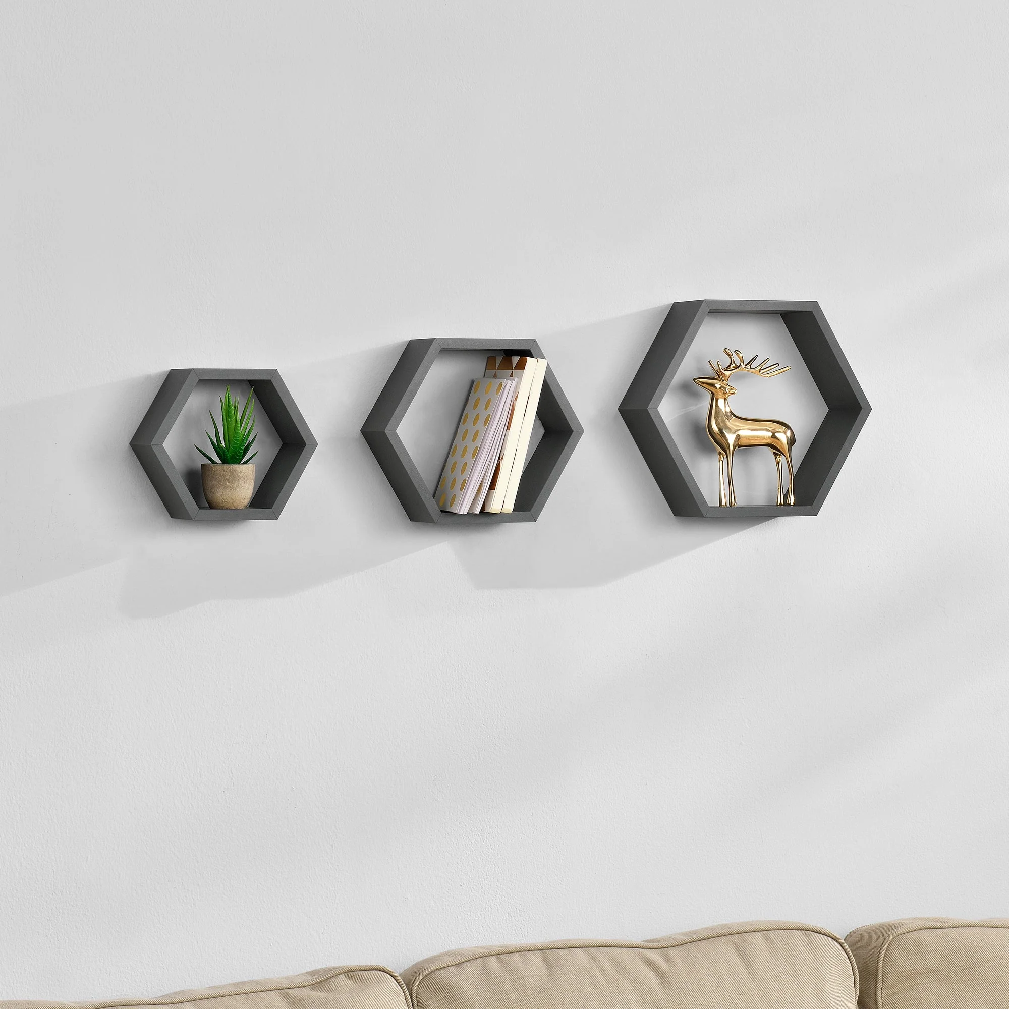 [en.casa]® Design wandplank - wandkast - verschillende modellen - Image 90