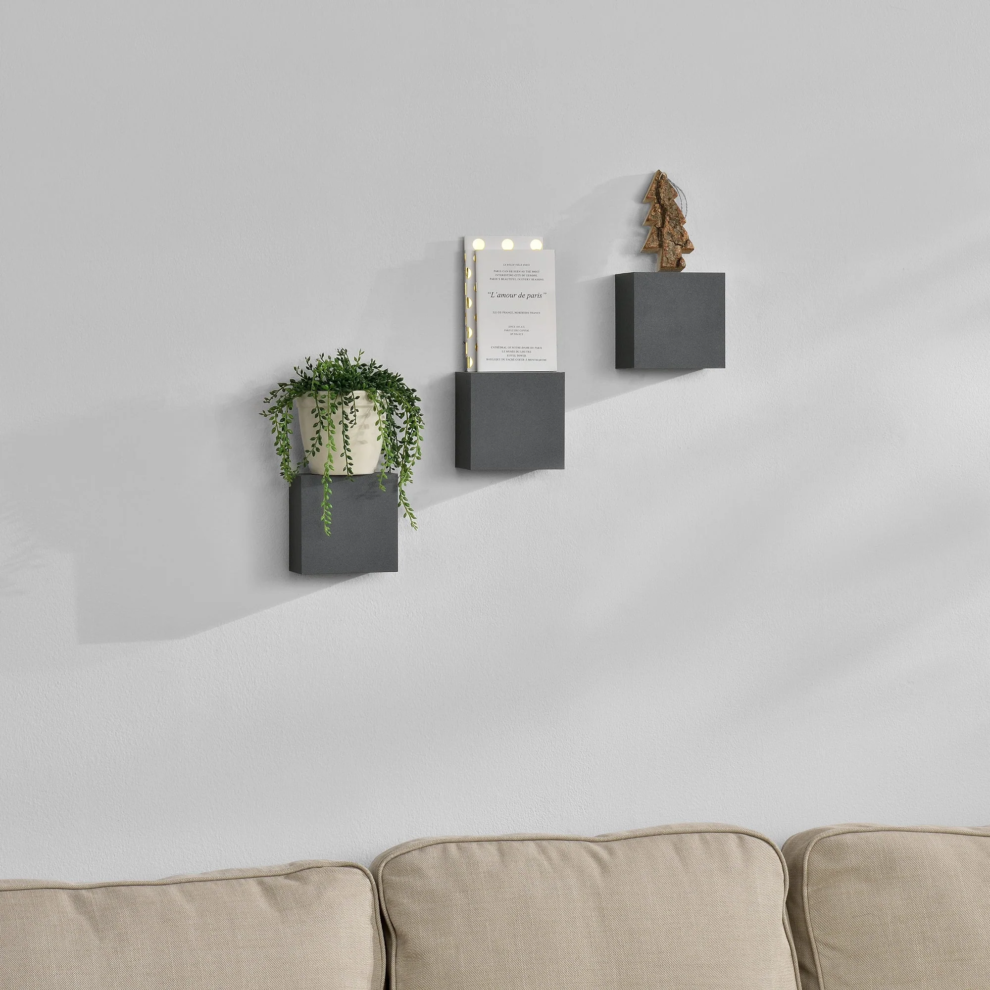 [en.casa]® Design wandplank - wandkast - verschillende modellen - Image 96