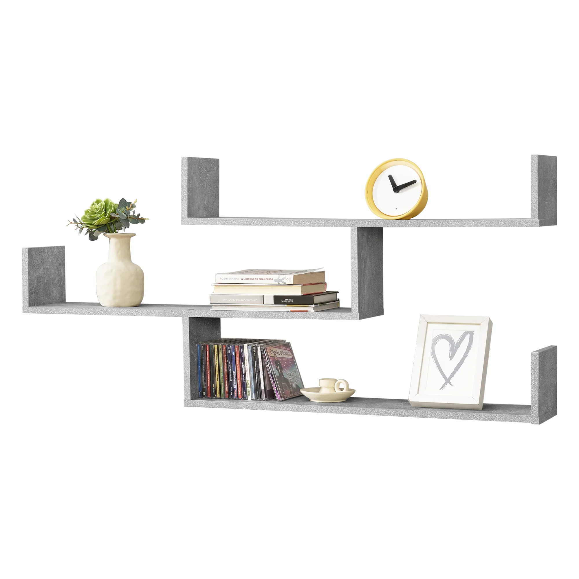 Wandrek Grimstad met 3 planken 119x18x55 cm - 3 varianten - Image 2