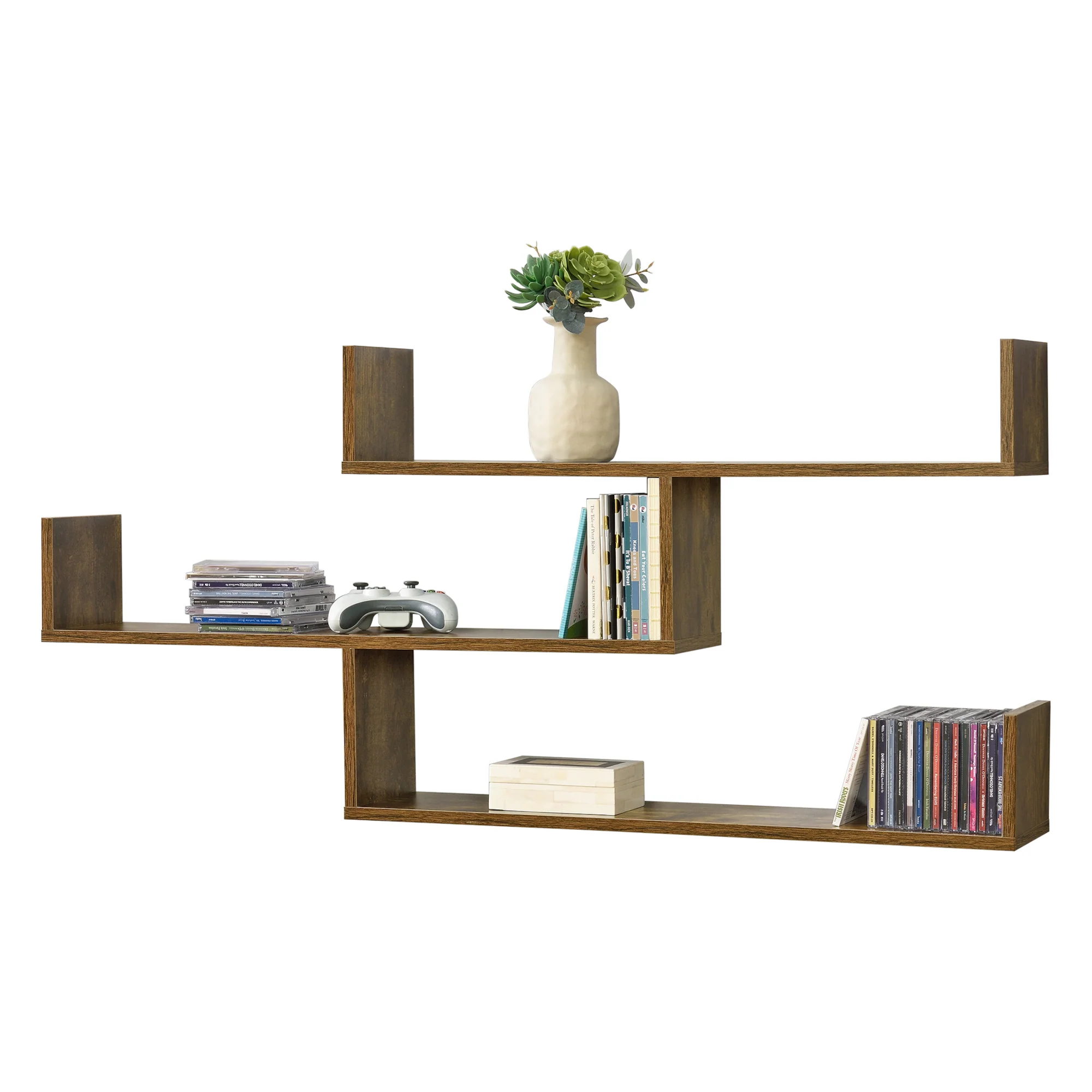 Wandrek Grimstad met 3 planken 119x18x55 cm - 3 varianten - Image 3