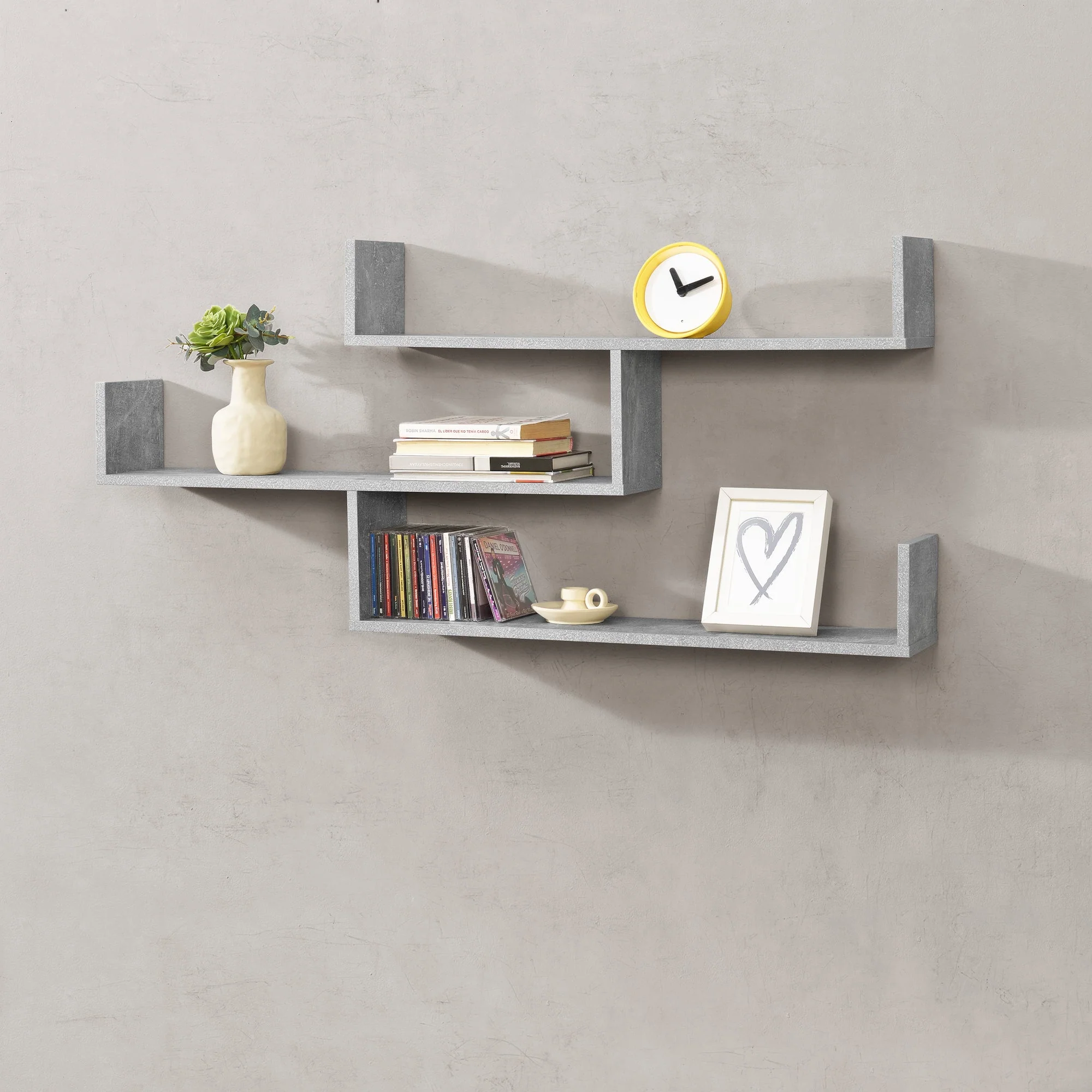 Wandrek Grimstad met 3 planken 119x18x55 cm - 3 varianten - Image 5