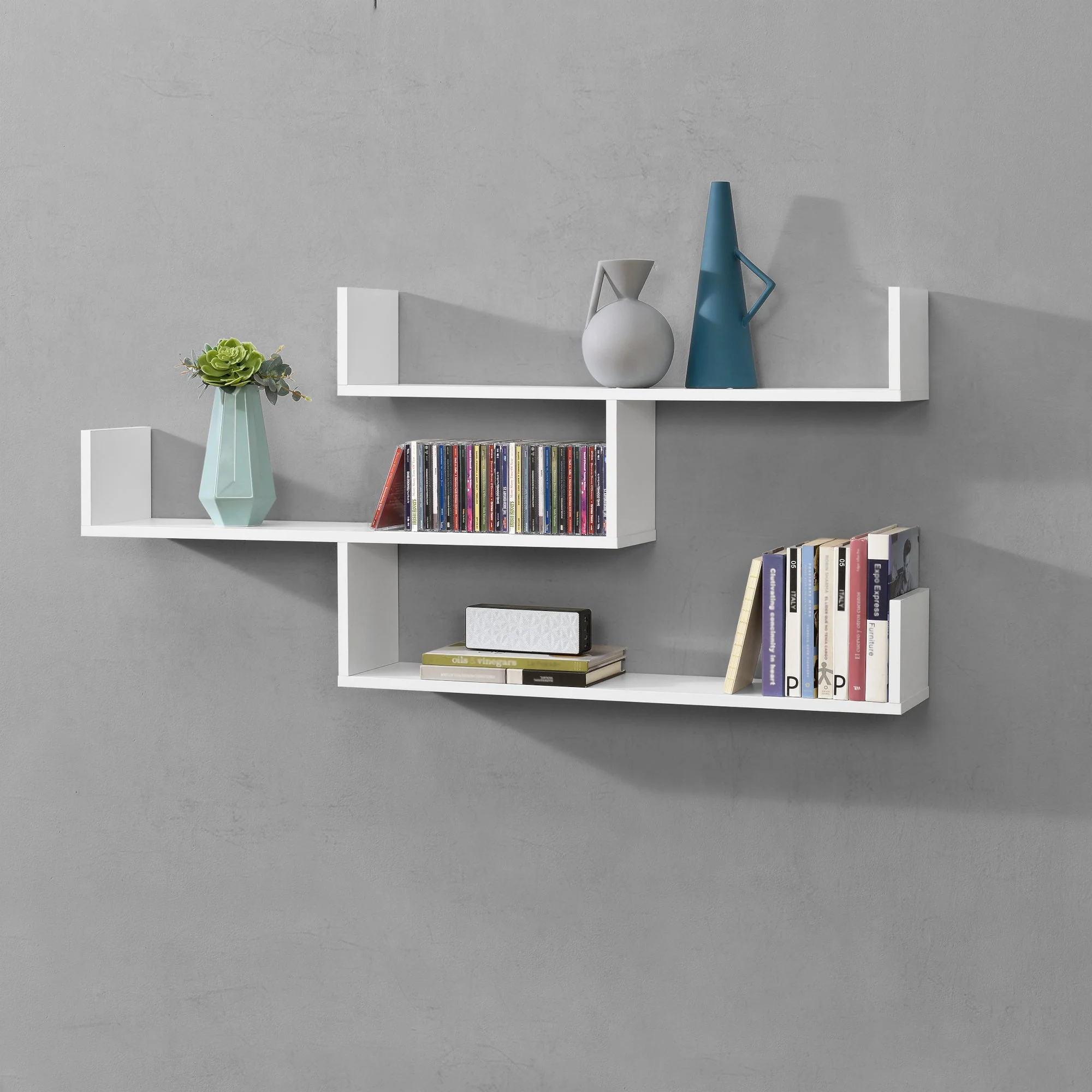 Wandrek Grimstad met 3 planken 119x18x55 cm - 3 varianten - Image 7