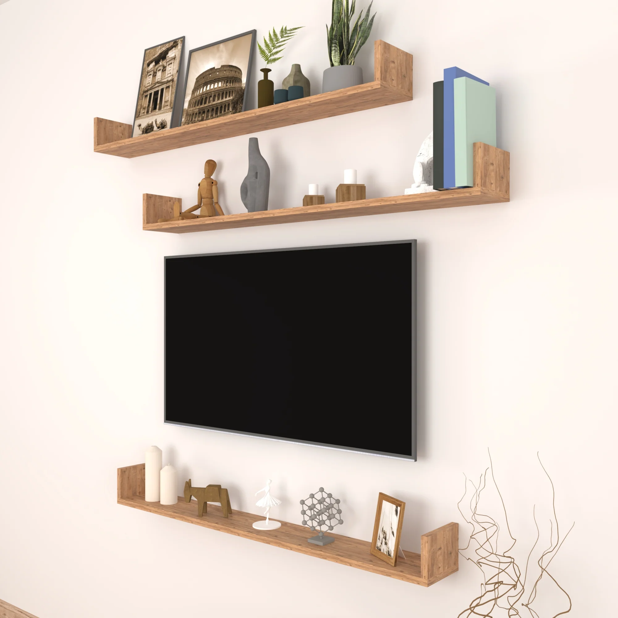 [en.casa] Wandplank set van 3 Höganäs - 8 varianten - Image 2
