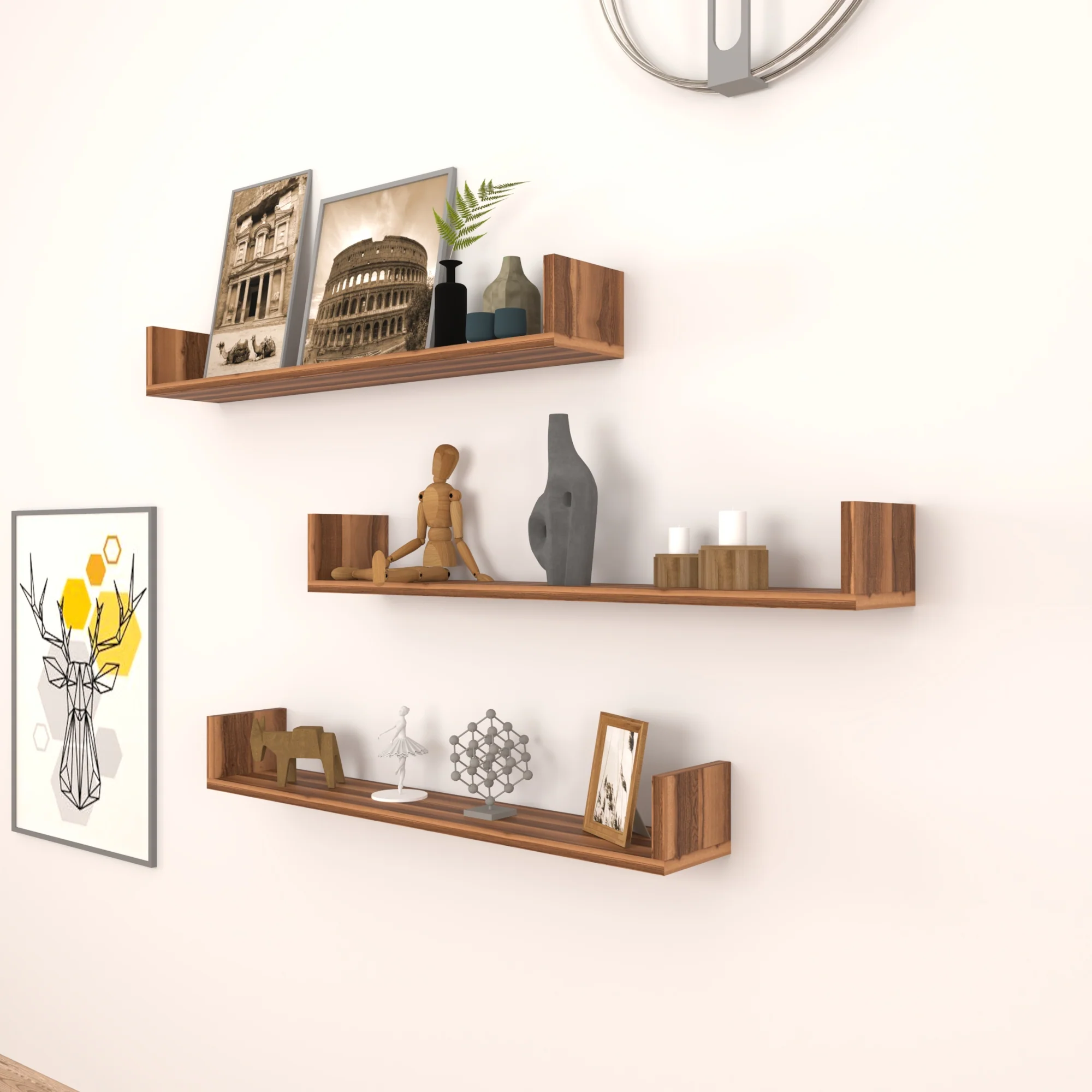 [en.casa] Wandplank set van 3 Höganäs - 8 varianten - Image 5