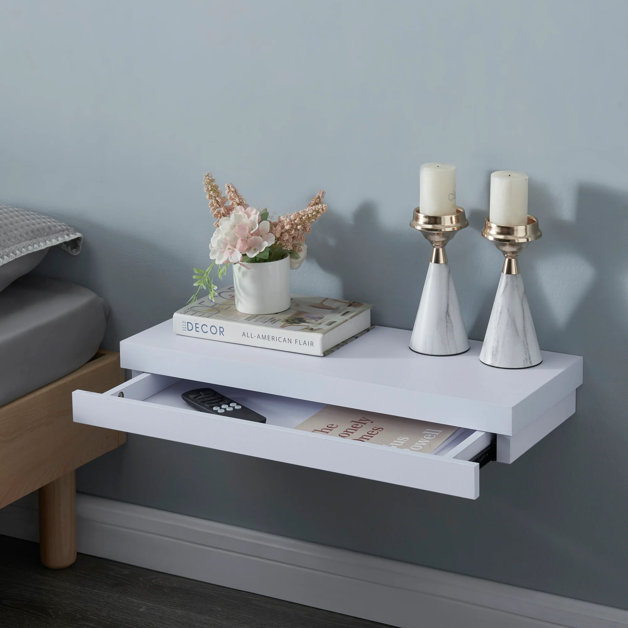 [en.casa] Wandplank Karkkila met lade 60x23,5x8 cm - 2 varianten - Image 3