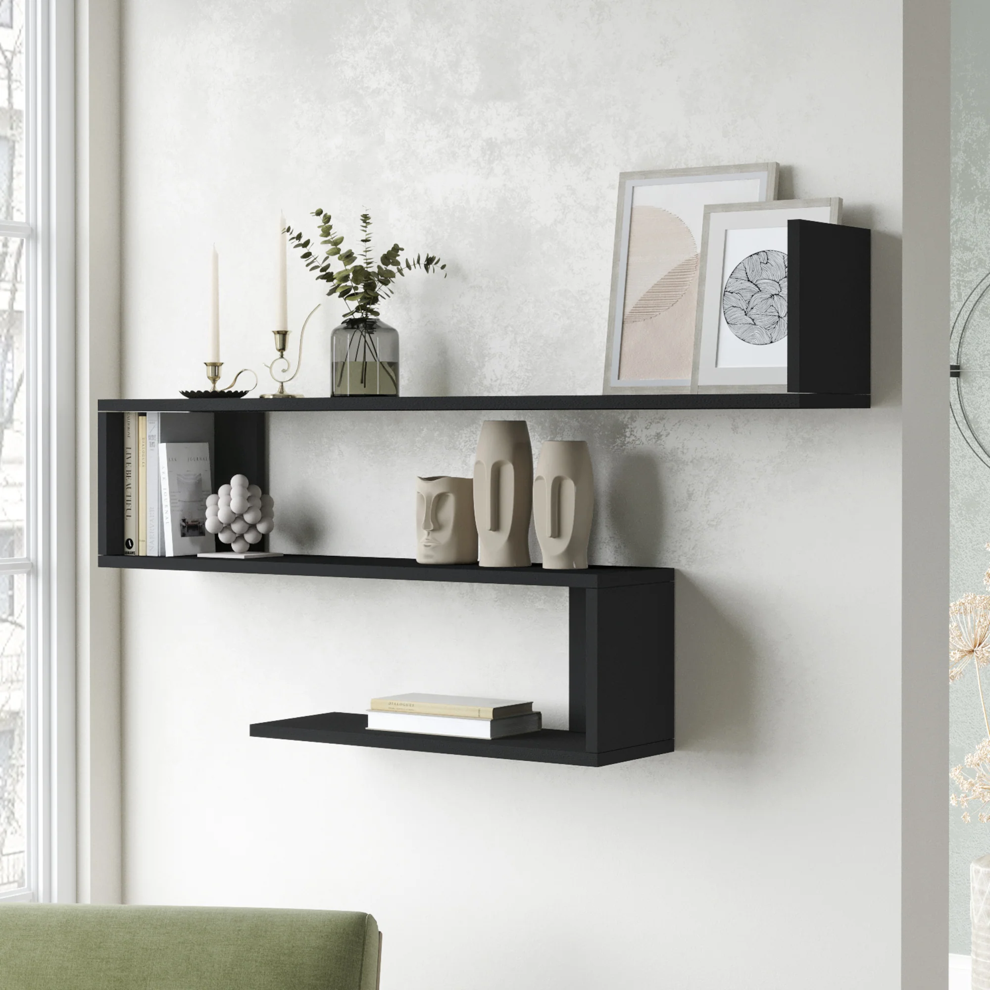[en.casa] Wandplank Kitee 120x14,5x71,5cm - 5 varianten - Image 4