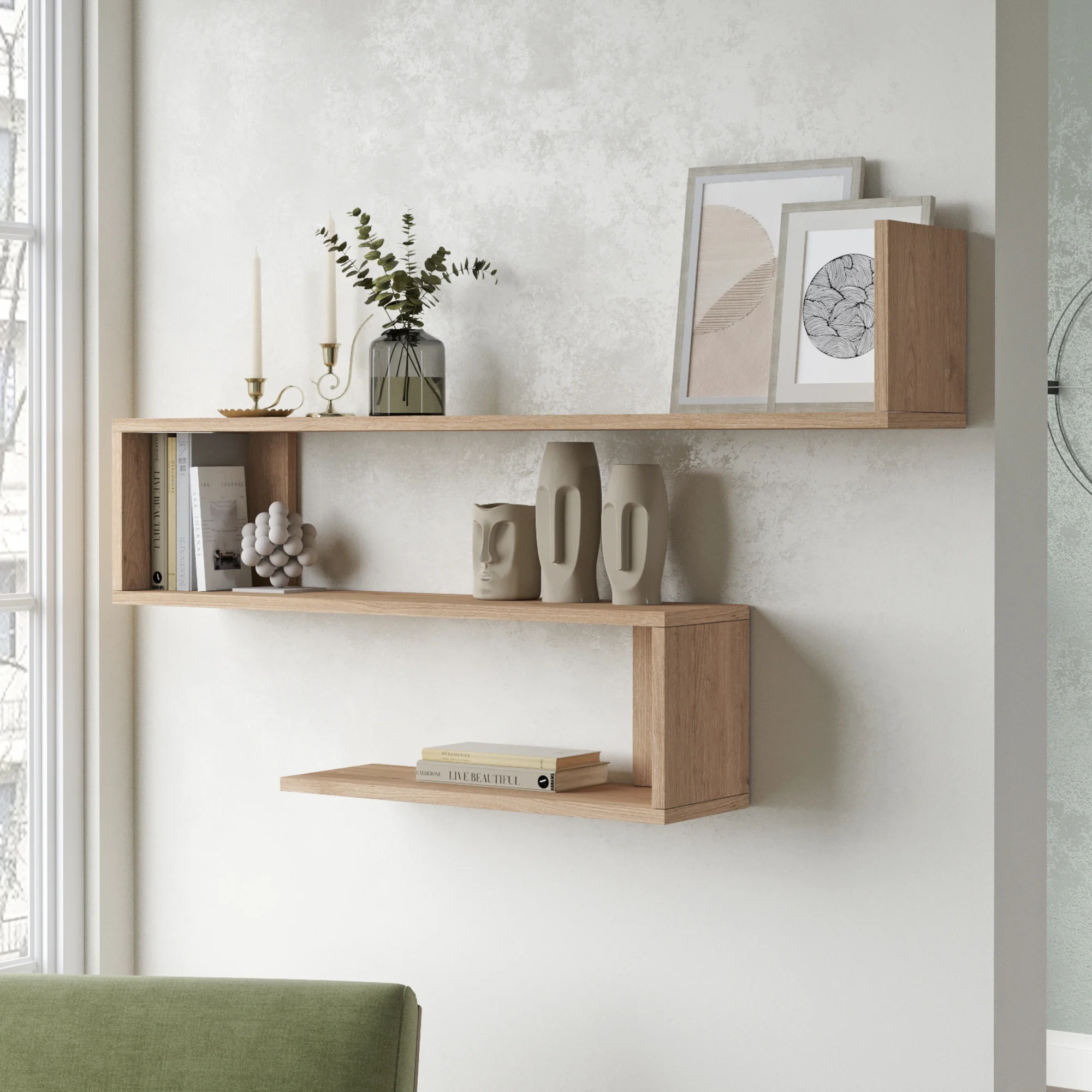[en.casa] Wandplank Kitee 120x14,5x71,5cm - 5 varianten - Image 6