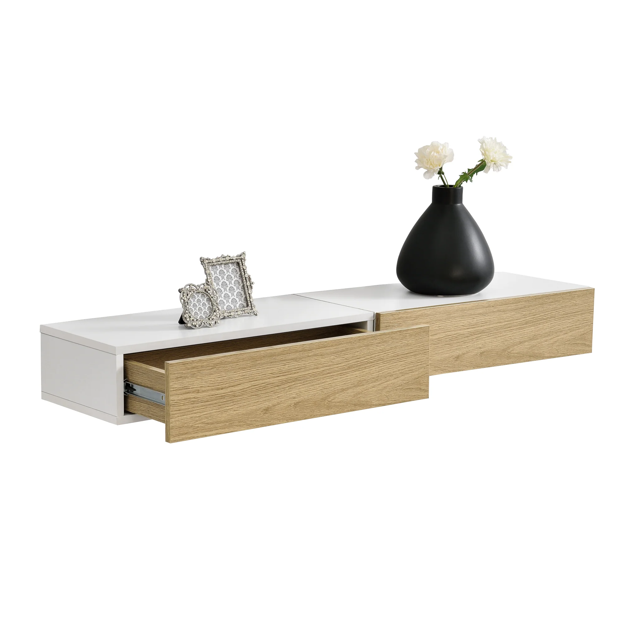 Wandplank met lade 50x24x12cm 2 stuks set - verschillende kleuren - Image 3