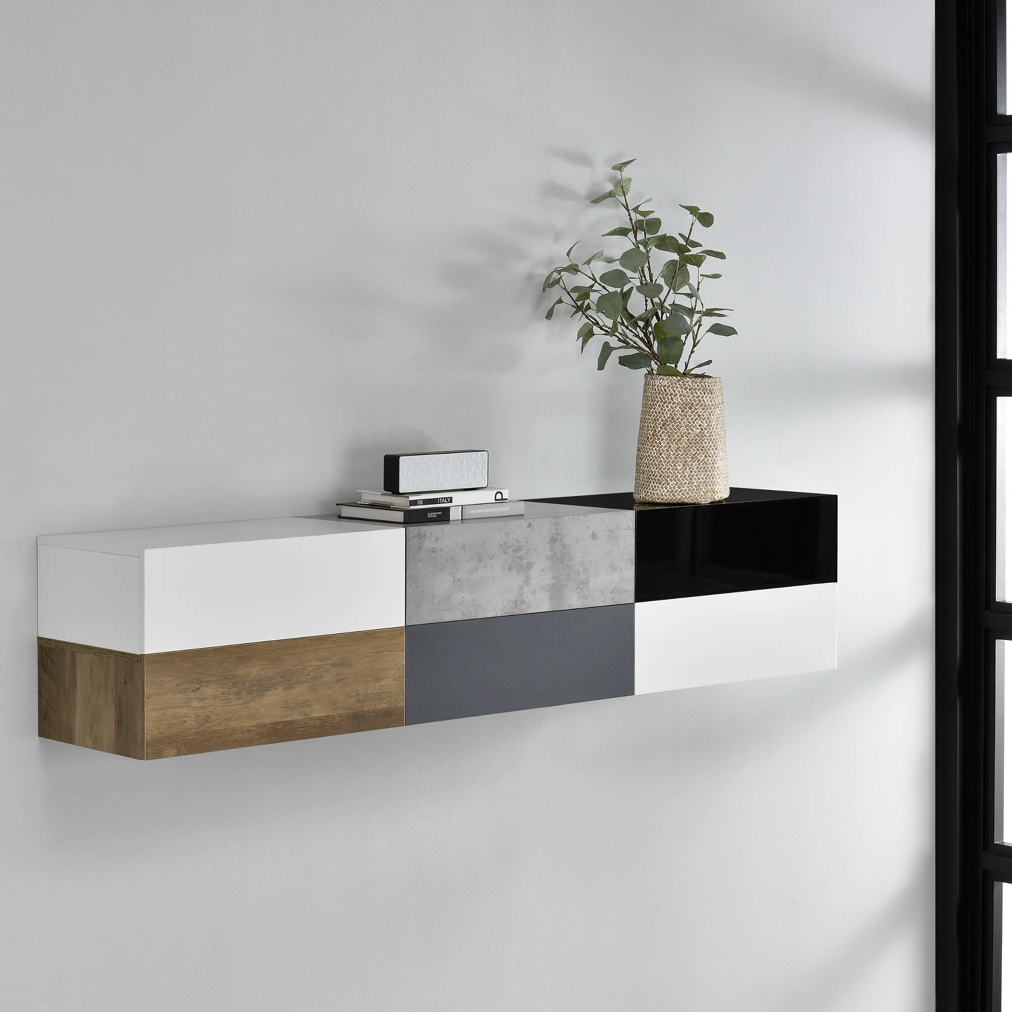 Wandplank met lade zwevend 46x30x15 cm - 18 varianten - Image 2