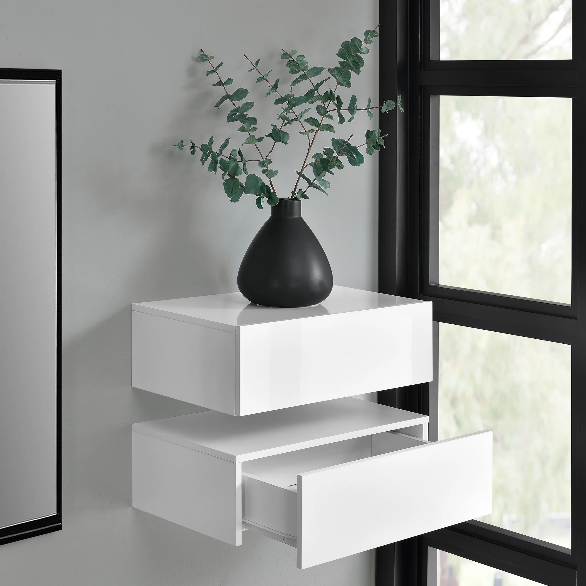 Wandplank met lade zwevend 46x30x15 cm - 18 varianten - Image 6