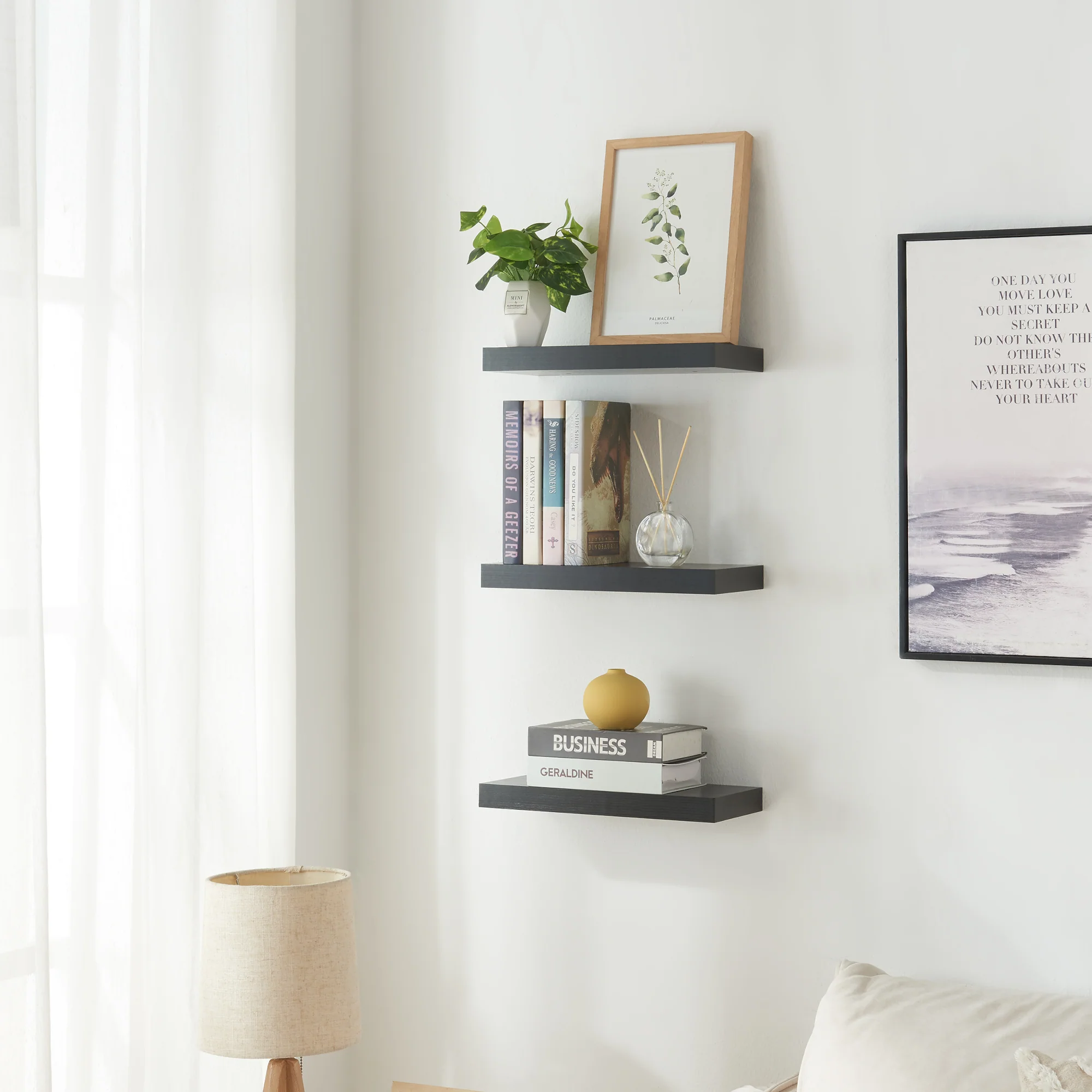 Wandplank Stranda set van 2 of 3 [en.casa] - Image 2