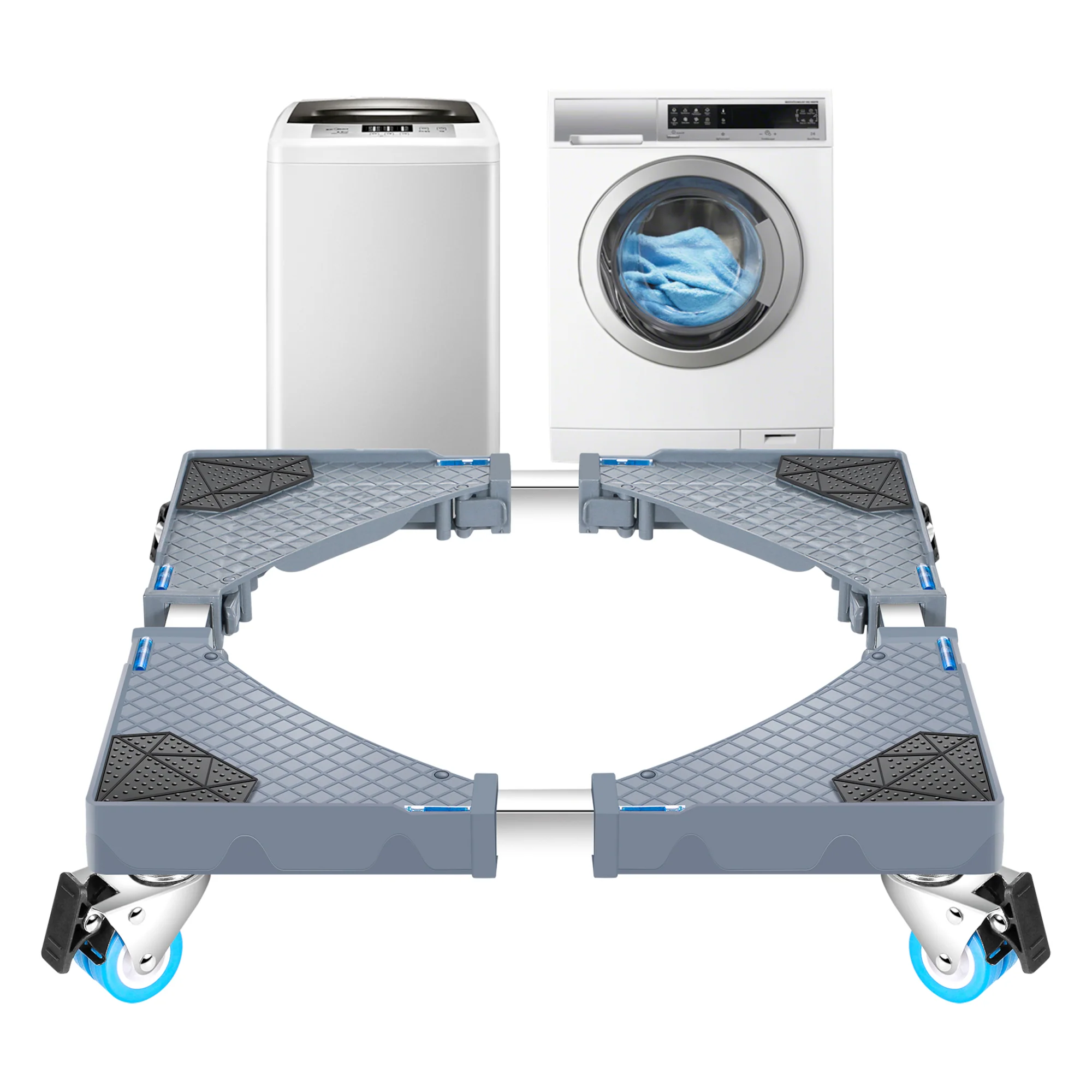 [en.casa] Wasmachine sokkel Zaberfeld op wielen tot 300 kg - 2 varianten