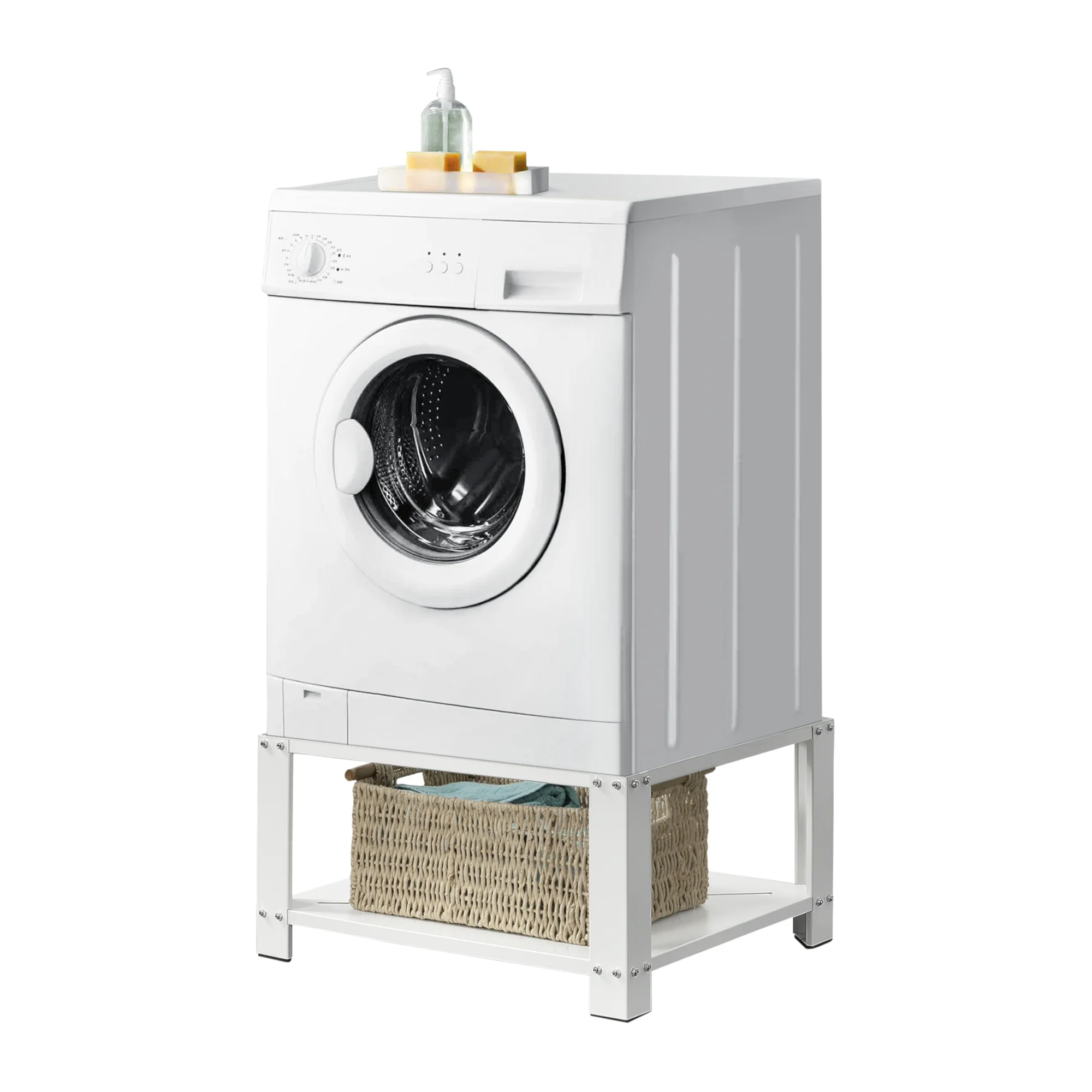 Wasmachine sokkel verhoger met legplank 63x54x31 tot 150 kg