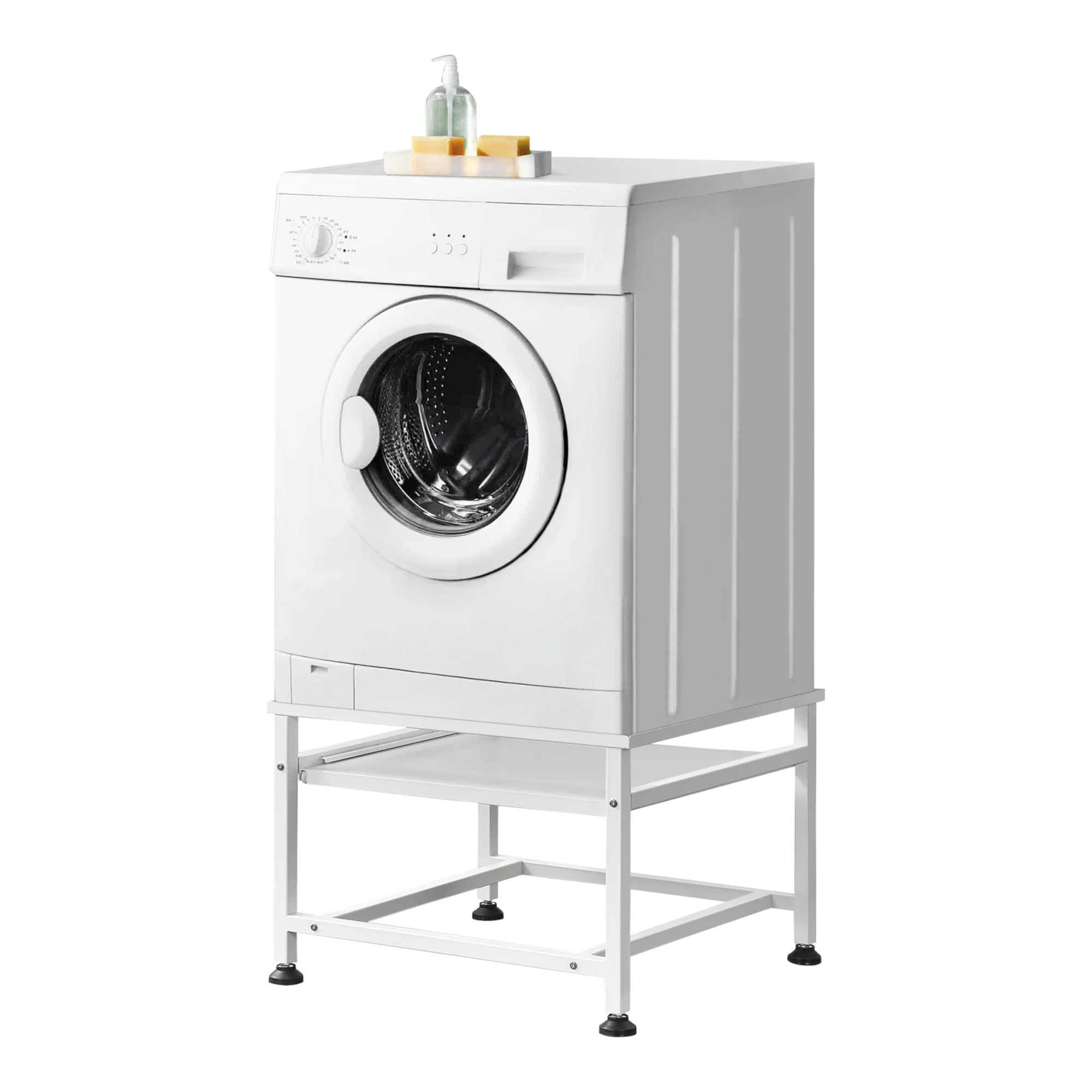 Wasmachine sokkel verhoger met plank 63x54x41 tot 150 kg