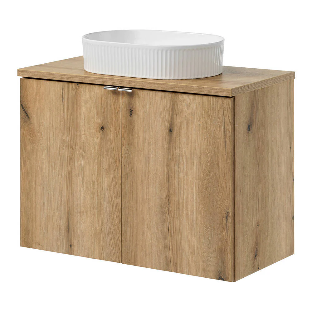 Wastafelonderkast Newport met wastafel 80x71x40 cm badkamermeubelset [en.casa] - Image 2