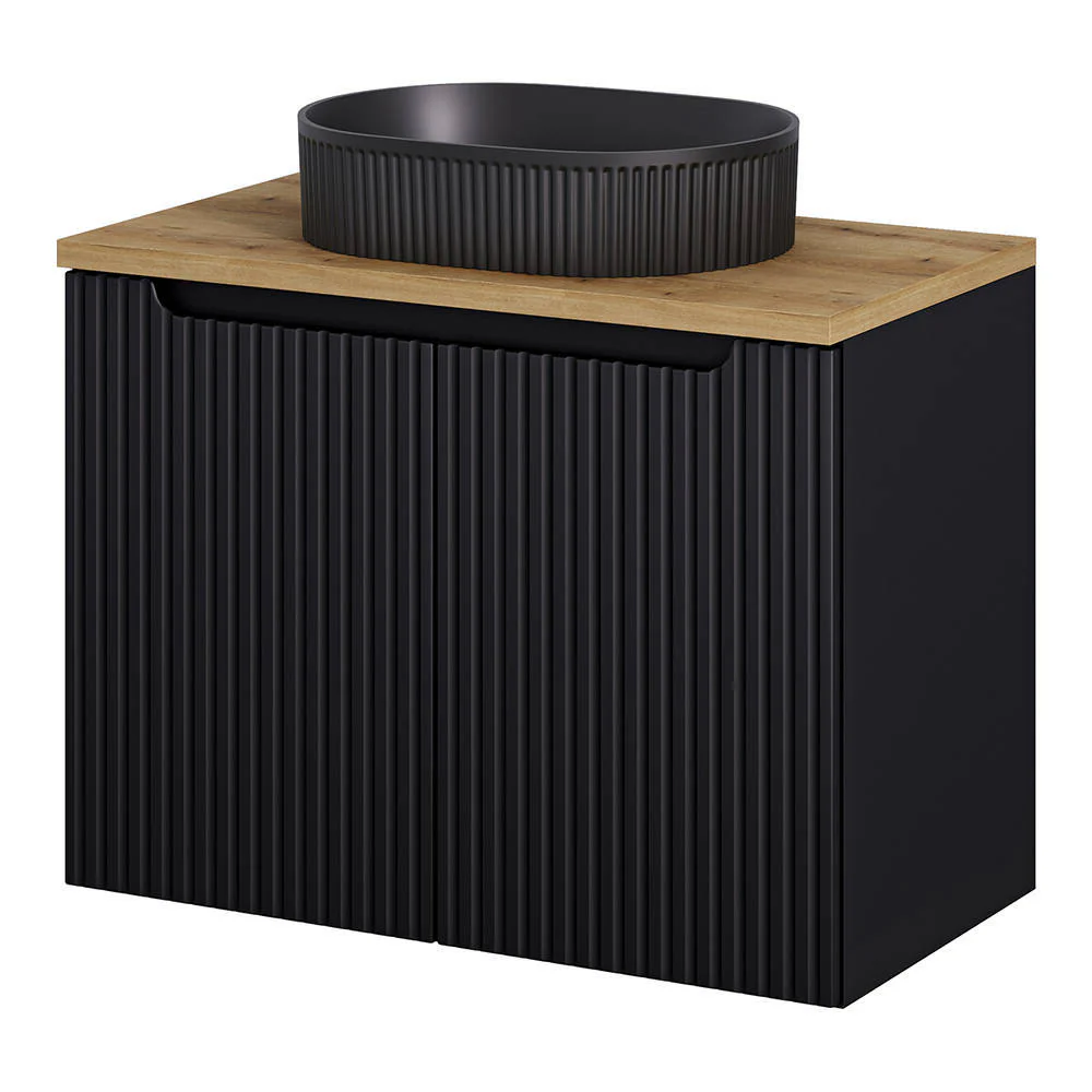 Wastafelonderkast met wastafel Newport Black [en.casa] - Image 2