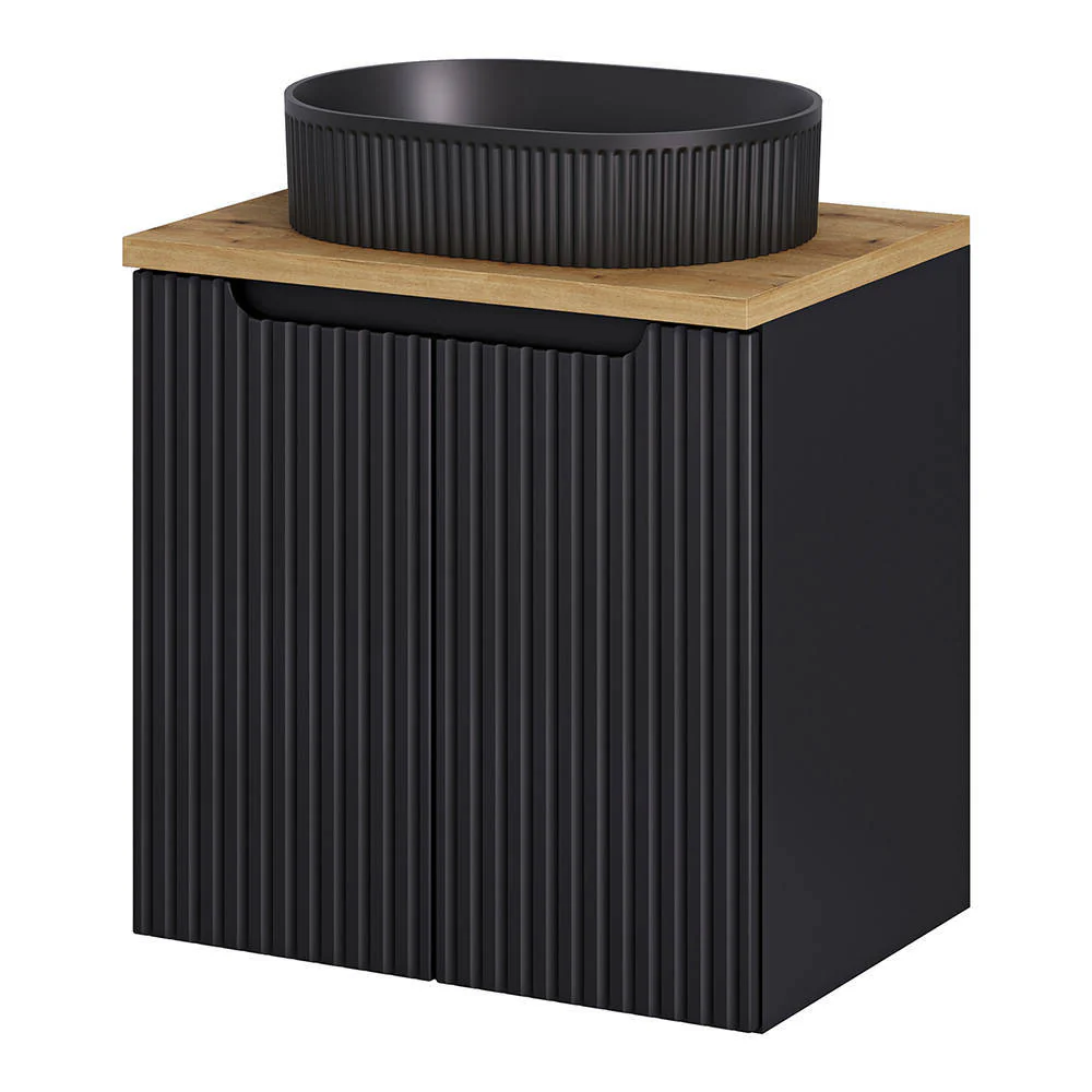 Wastafelonderkast met wastafel Newport Black [en.casa] - Image 3
