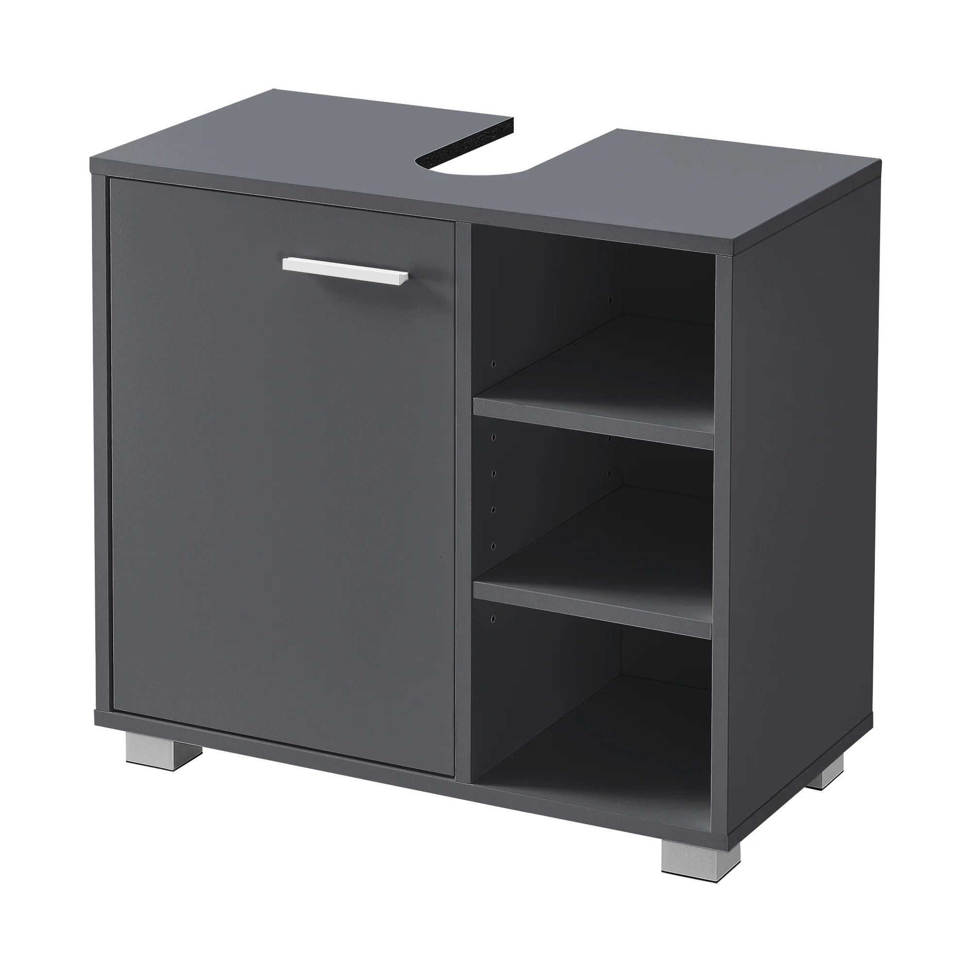 Wastafelonderkast badkamermeubel 55,6x60x31 cm - verschillende kleuren - Image 2