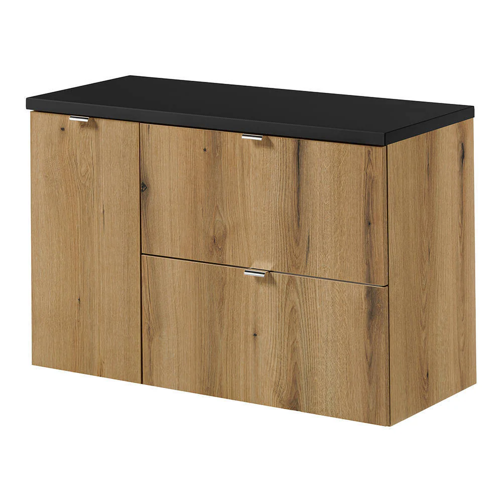 Wastafelonderkast Newport met deur en lades [en.casa] - Image 2