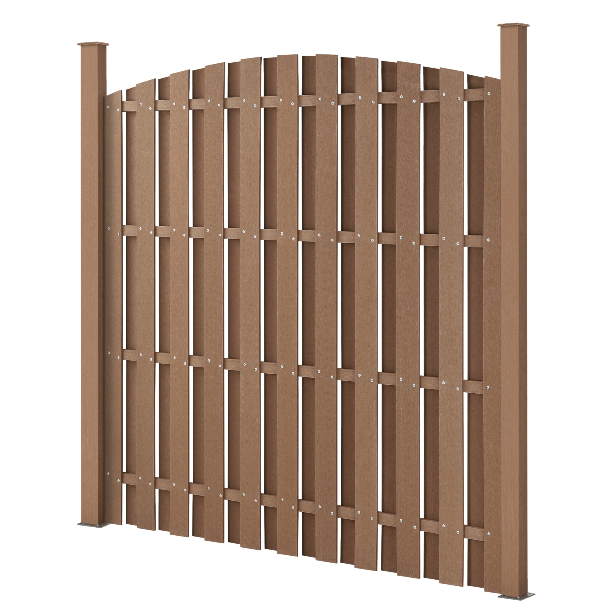 HKC schutting met palen gebogen design - verschillende kleuren - Image 2