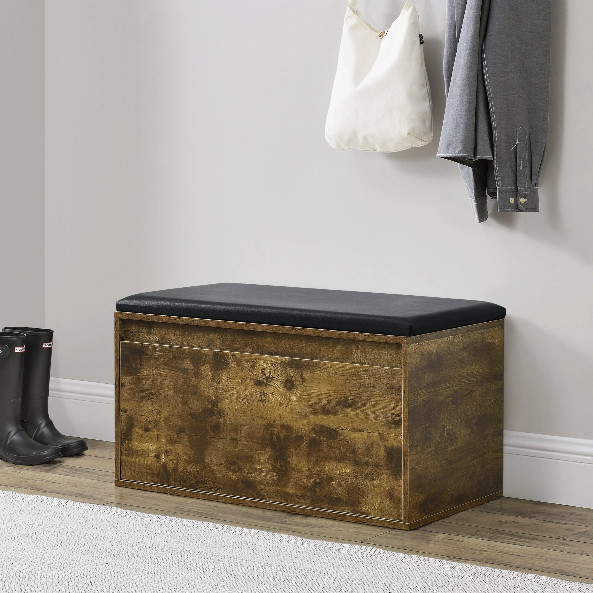 Opbergbank Degerfors schoenenkast met lade 80x39x45 cm [en.casa] - Image 8