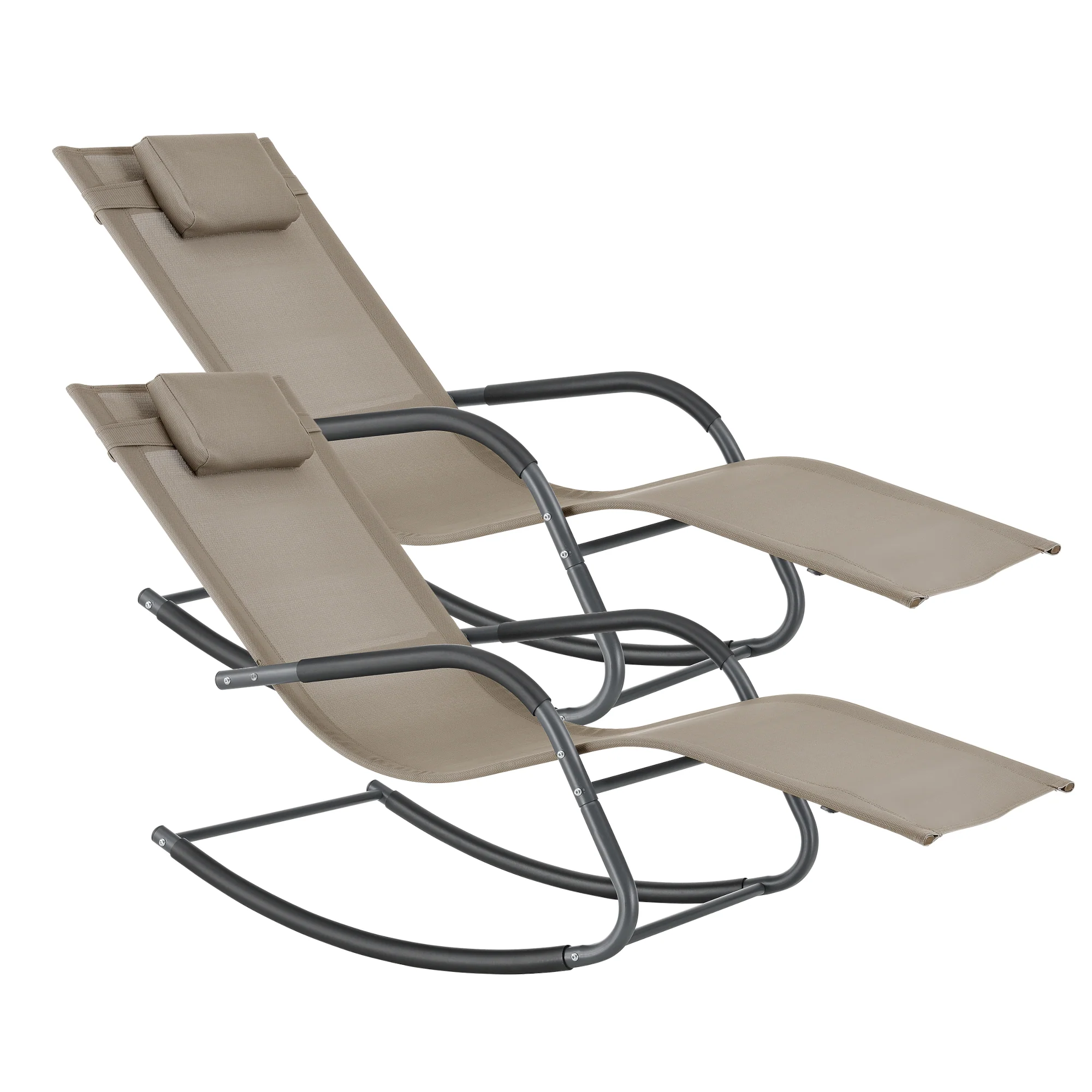 Ligstoel Caracena schommelstoel 147x63x89 cm set van 2 - 2 varianten - Image 3
