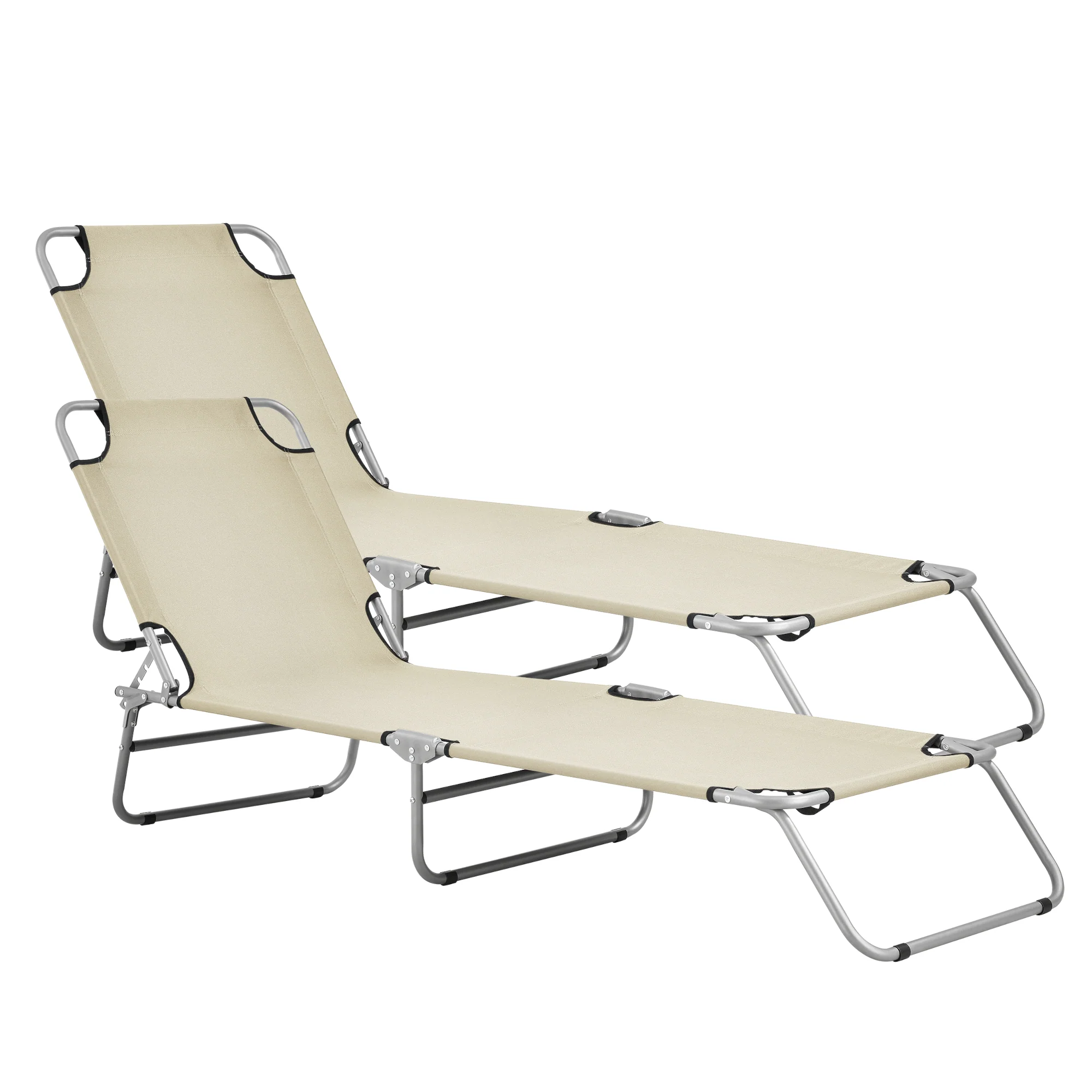 Ligbed set van 2 Carcao 186x55x24 cm casa.pro - Image 4