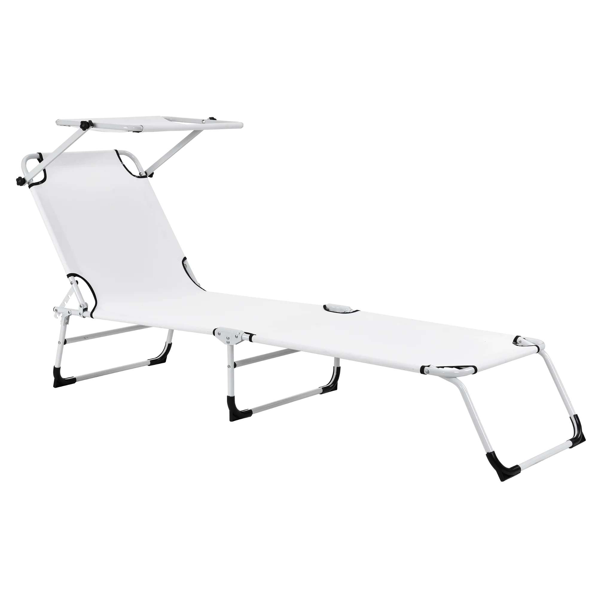 [casa.pro] Ligbed ligstoel met zonneluifel - 5 varianten - Image 6