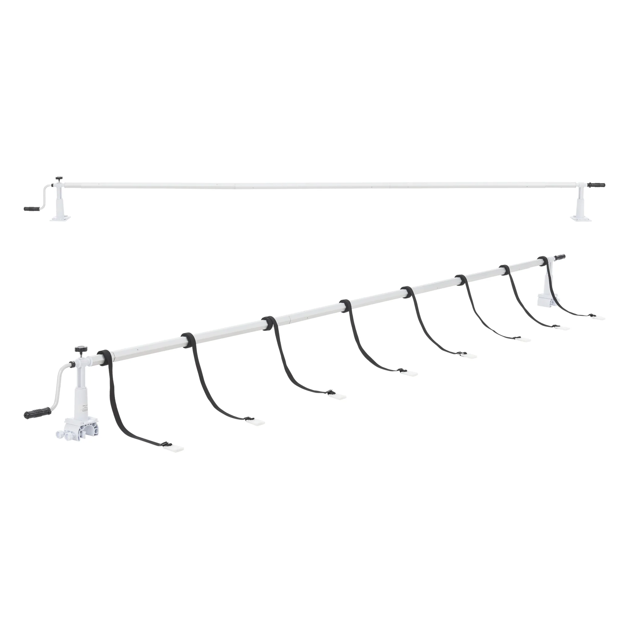 Oprolsysteem Oliveti zwembad afdekzeil 147-555 cm met 8 spanbanden
